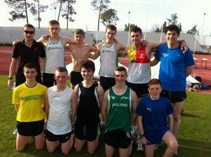 The group at the track, great day for Jump Runs! 